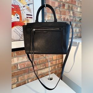 Rebecca Minkoff Black Leather Satchel with Shoulder Strap